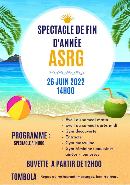 fête de fin d'année ASRG 26 juin 2022