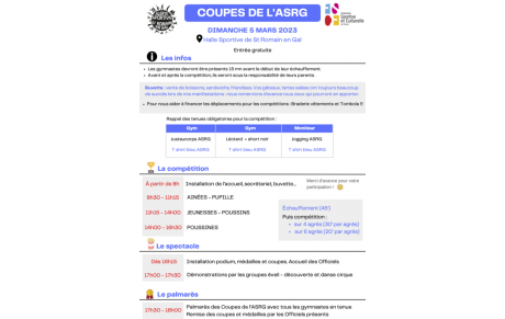 Coupe de l'ASRG le 5 mars 2023